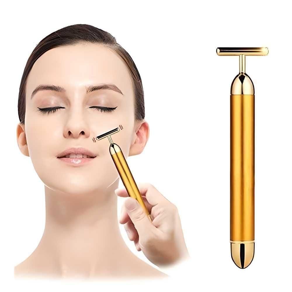 24K Gold Facial Massage Roller || SlimVelli™